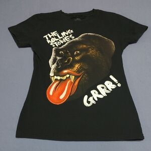 The Rolling Stones Black Tee with Fierce Graphic
